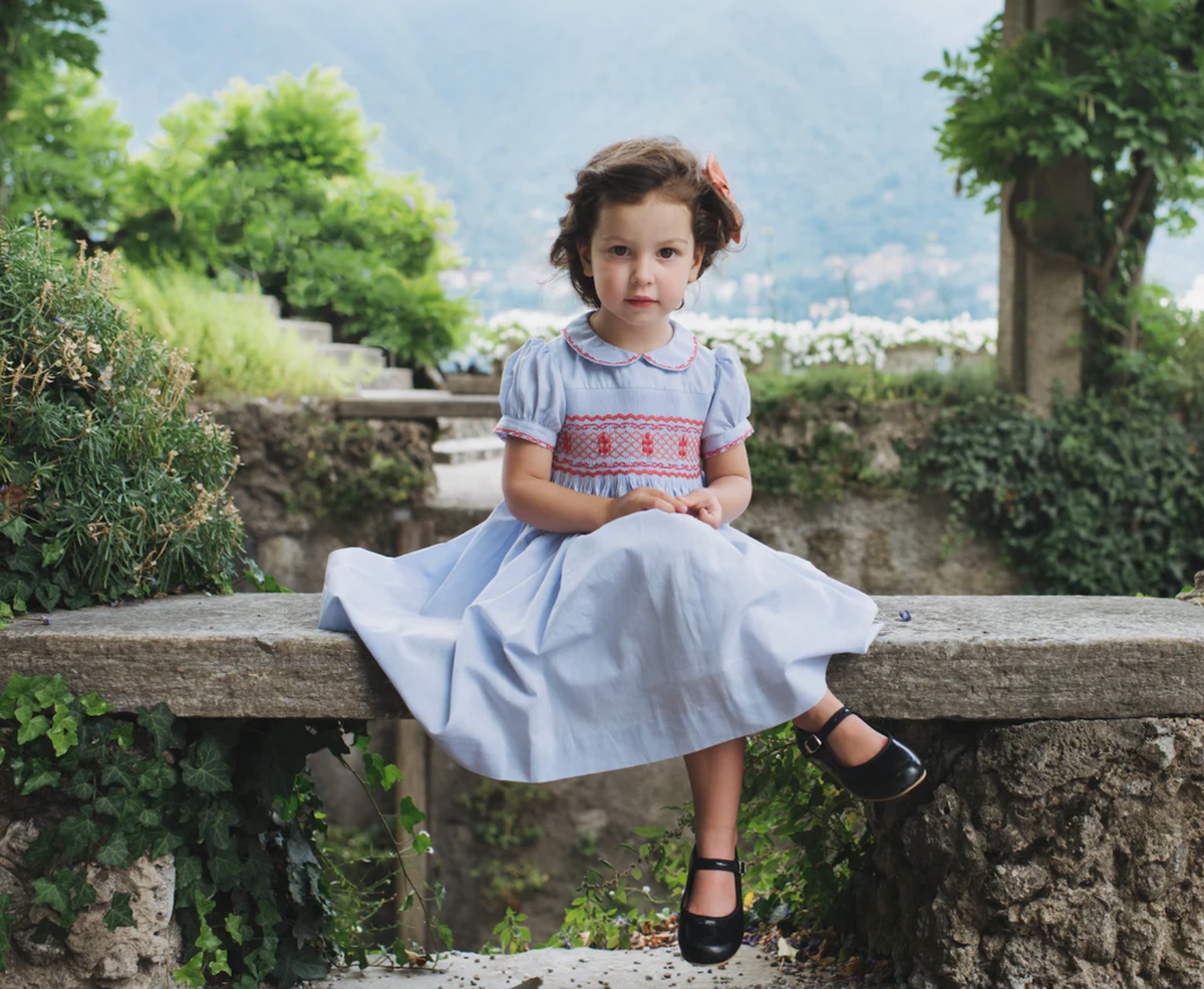charlotte blue dress Lavender Princess Hand Smocked Embroidered Collar Short Sleeve (12mo use:Work cocktail parties Black Floral Couture Dress Size:UK 4 (In-Rental)