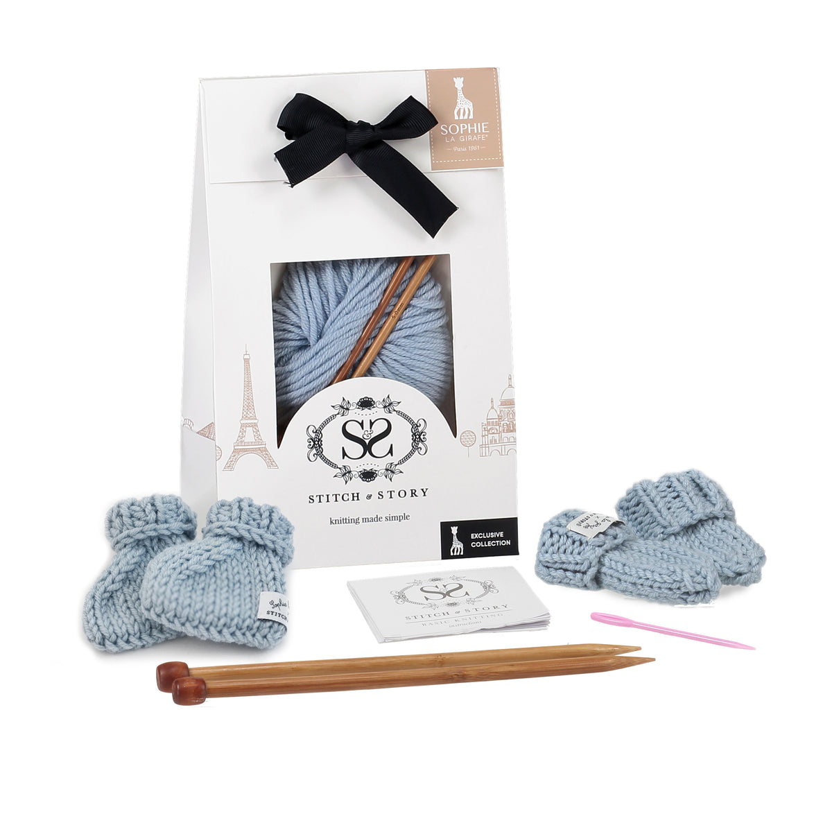 Sophie's Mini Mittens & Booties Knitting Kit Set Stitch & Story