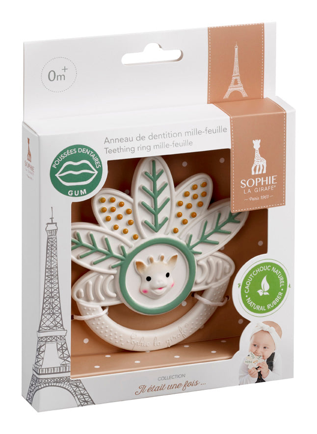 Sophie the giraffe Napoleon pastry teething ring in box