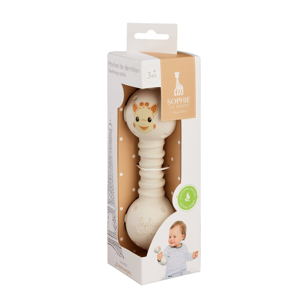 sophie teething rattle in box