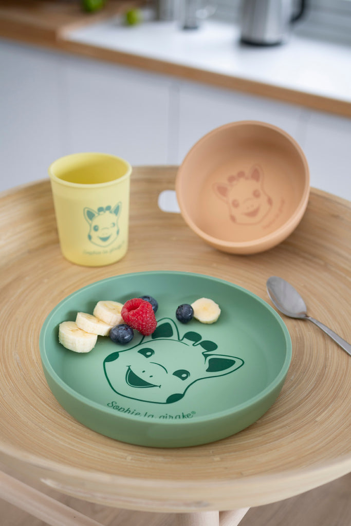 sophie silicone meal set with fruit in dish