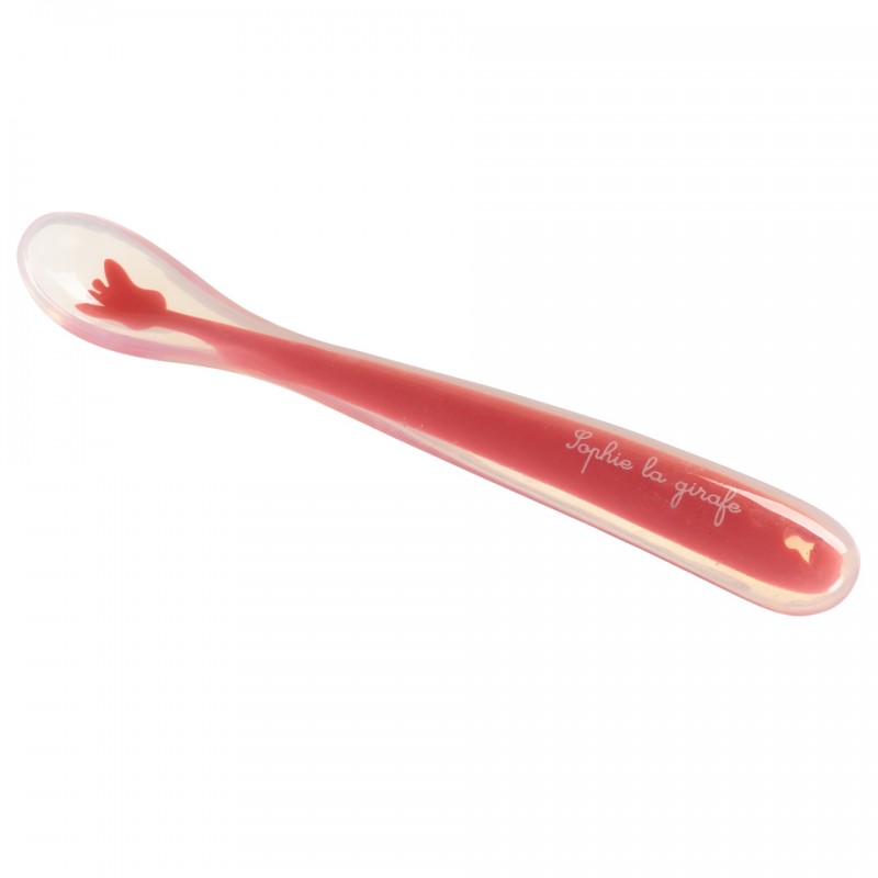 sophie silicone soft spoon in red