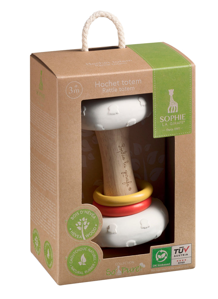 Sophie so'pure totem rattle in box