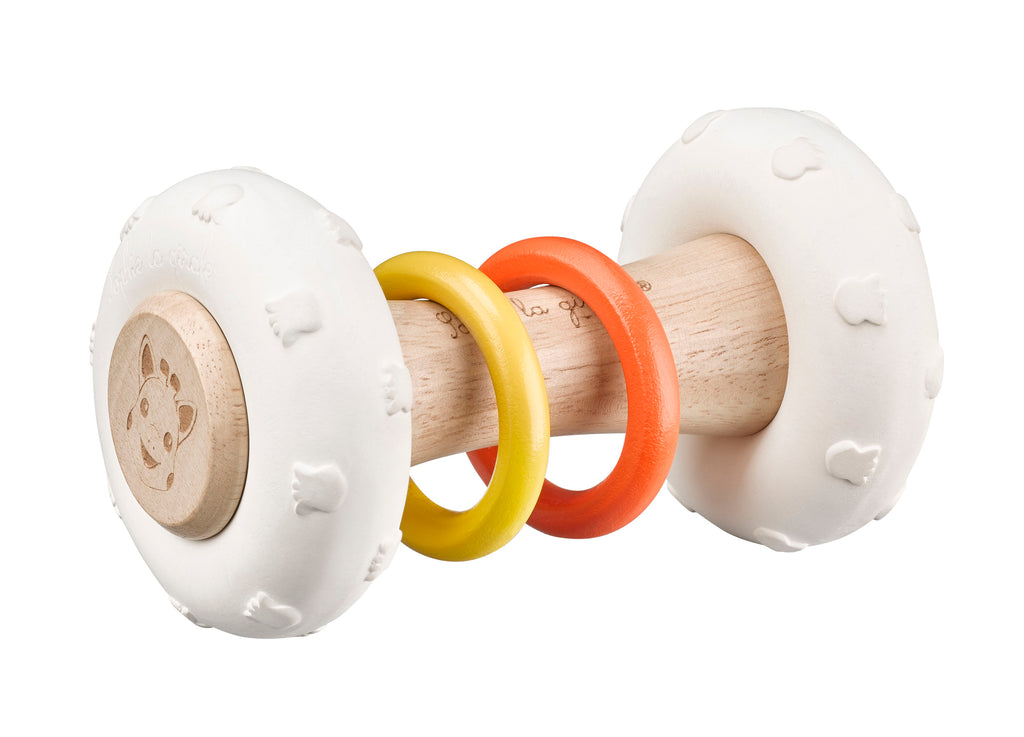 Sophie so'pure totem rattle with rattle rings for baby