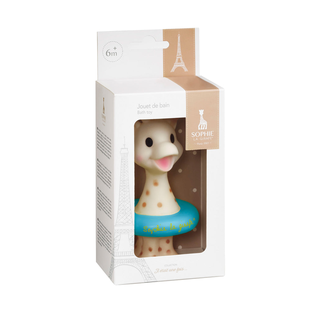 Sophie blue bath toy in white box