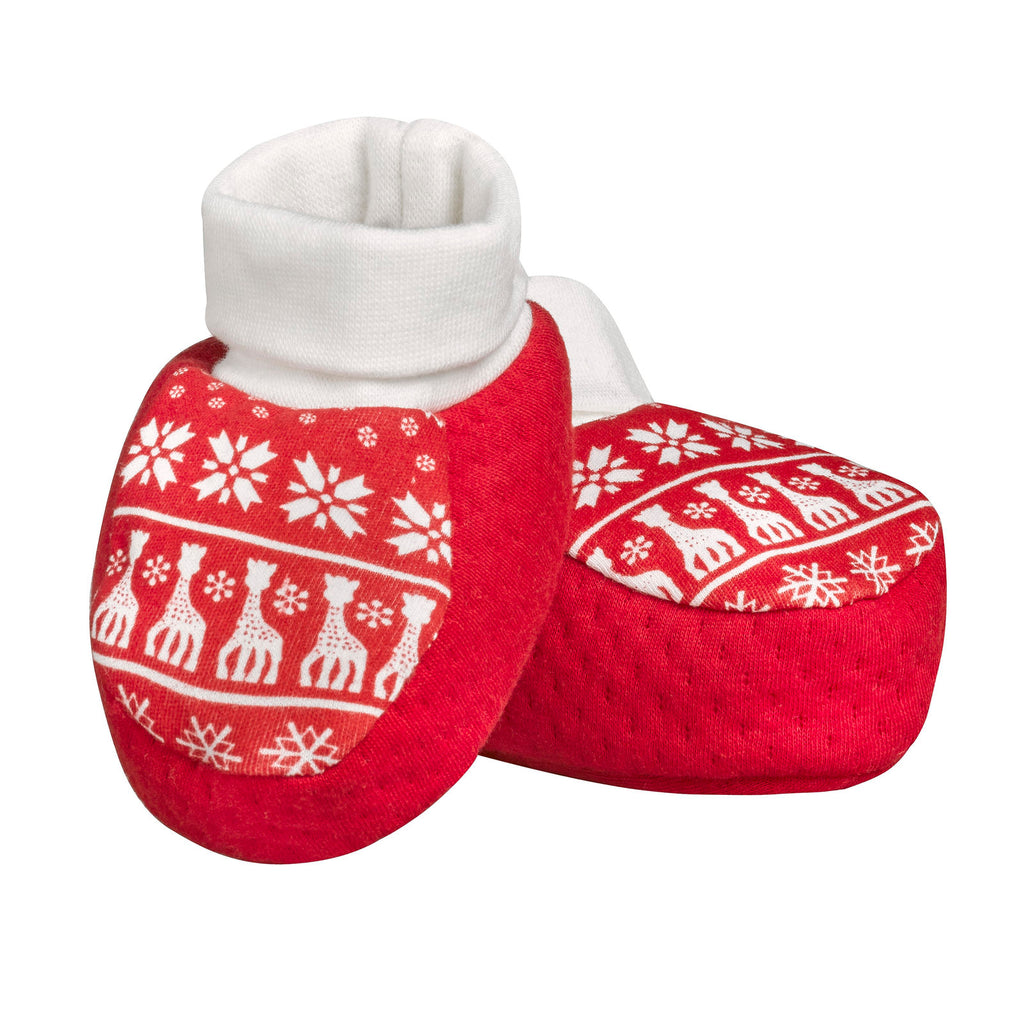 Sophie la girafe red christmas socks for baby