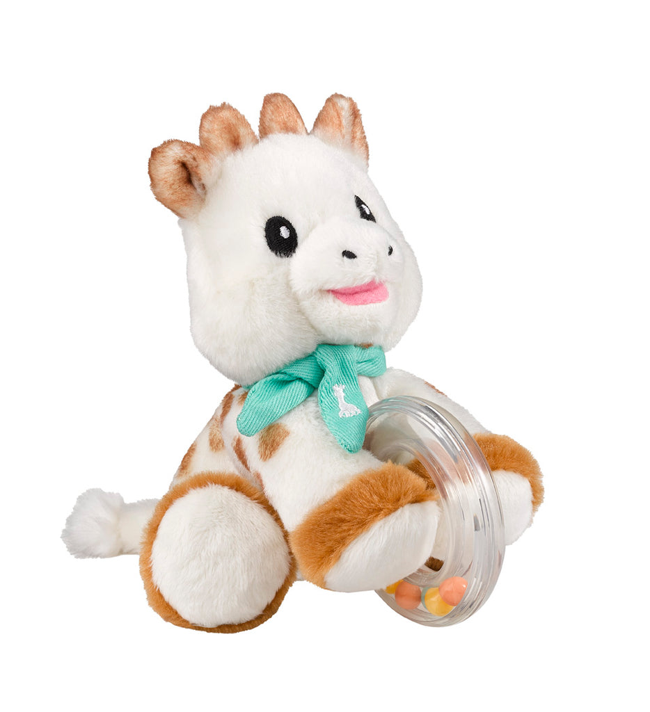 Sophie the giraffe soft plush with beads for baby