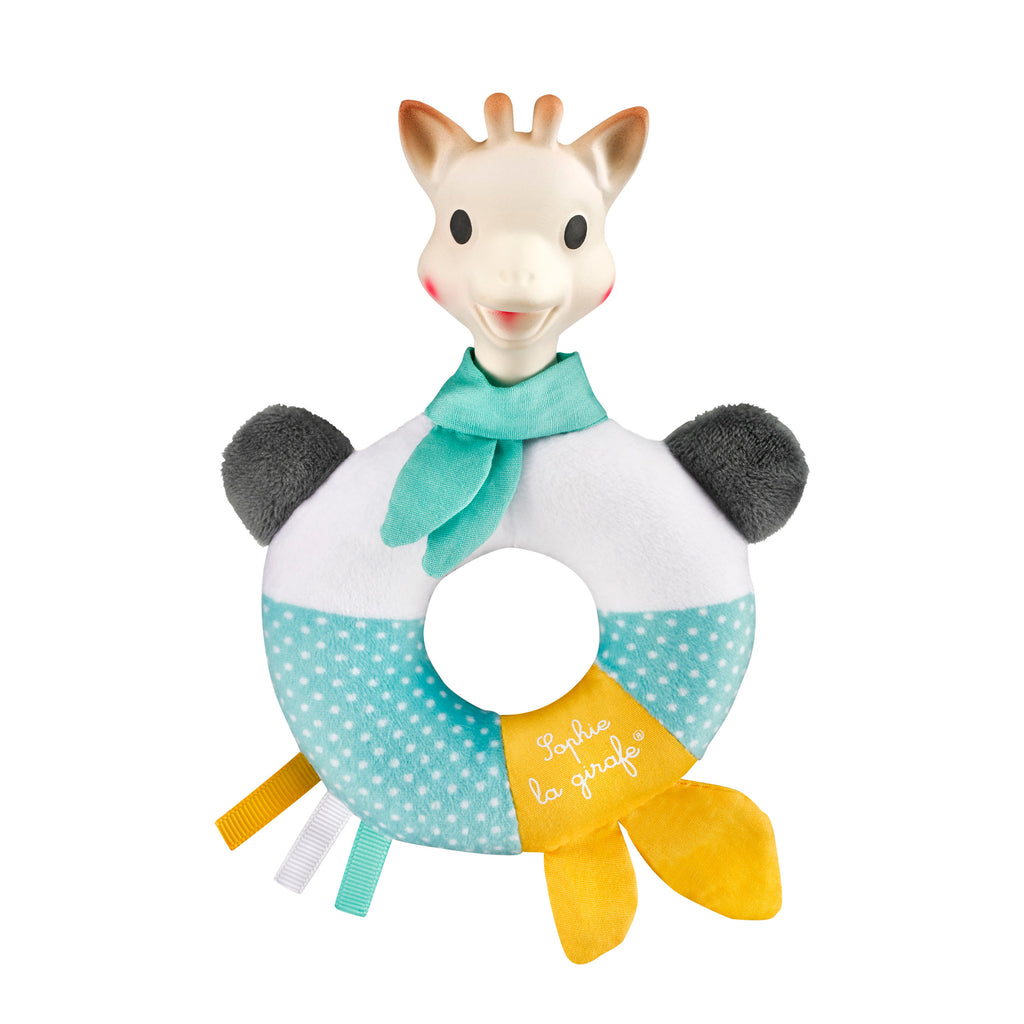 Sophie the giraffe shake and chew rattle for babies and toddlers