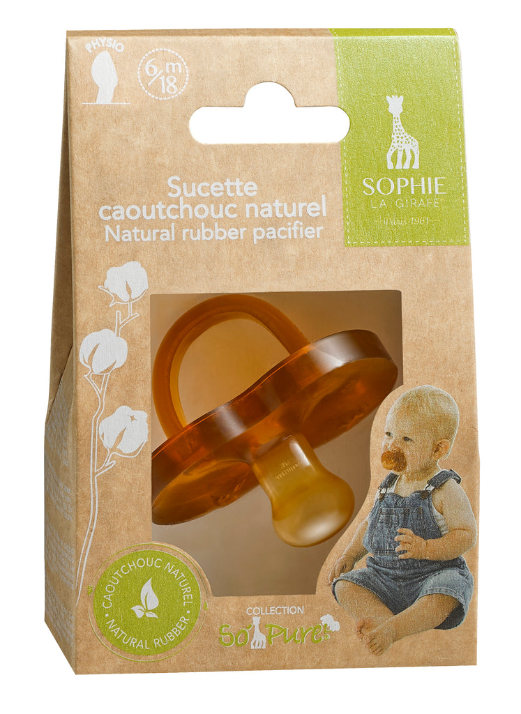 sophie the giraffe natural rubber pacifier in box