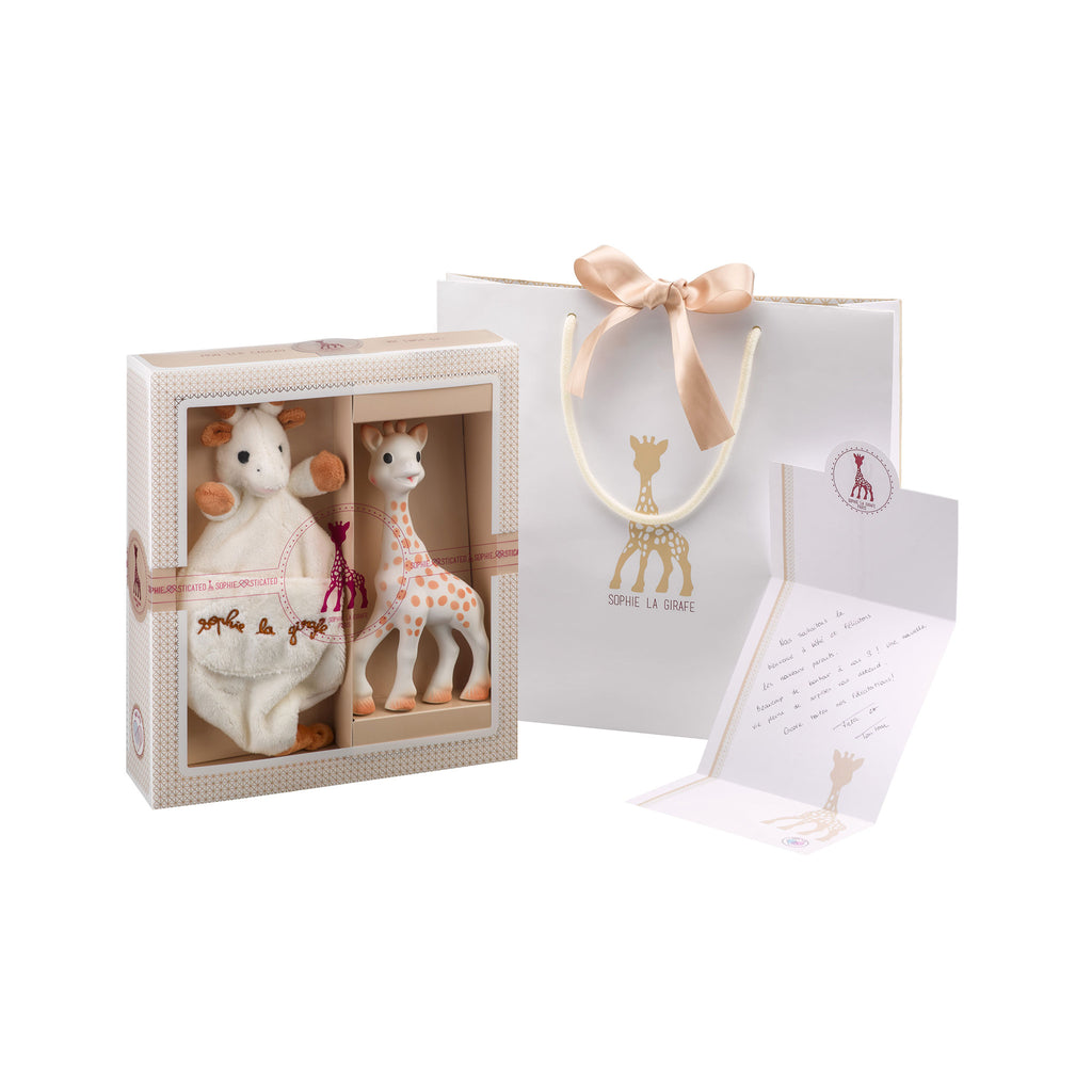 Sophie the giraffe tenderness creation gift set with bag and card