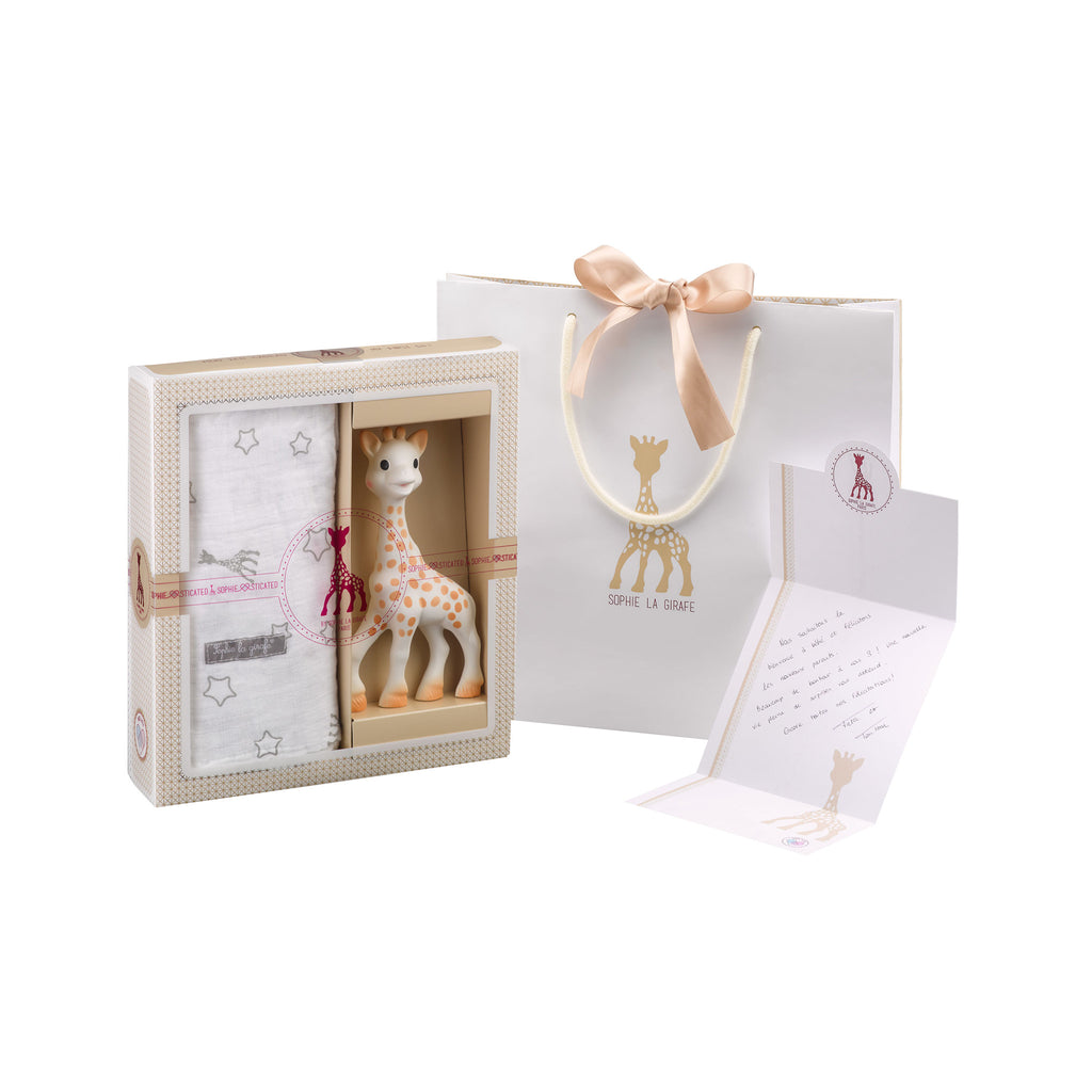 Sophie the giraffe tenderness creation birth set #2 with bag and card